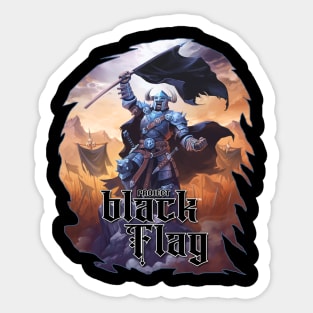 Black Flag Knight Kobold Press Sticker